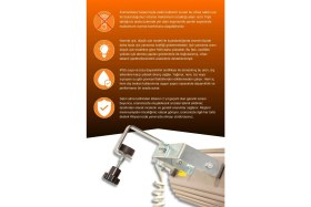 Resim Aqua 2000 Watt GSU20 Şemsiye Tip Kumandasız Suya Dayanıklı Elektrikli Infrared Isıtıcı-Siyah 