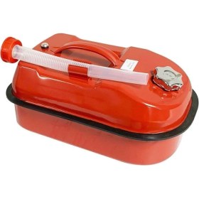 Resim Steweld Yatay Kırmızı Metal Benzin Bidonu 10 Litre 