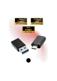 Resim Type-c To Usb-a 3.0 Ve Usb 3.2 To Type-c Dönüştürücü 2'si 1 Arada 