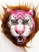Resim Nessiworld Kahverengi Saçlı Pembe Yüz Kurt Maske Kaplan Maske Mega Peluş 26 No 