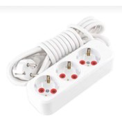 Resim akınsan 3'lü Priz Topraklı Çocuk Korumalı 3 Mt Uzatma Kablosu 