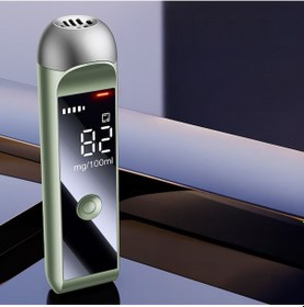 Resim Taşınabilir Alkol Test Cihazı, Hava Üflemeli Test Cihazı, Yüksek Hassasiyetli Promil Ölçer - Yeşil 