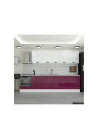 Resim 300 Cm Mutfak Dolabı Mdf Kapak Tezgah Dahil Yrkn305 102 Mürdüm 