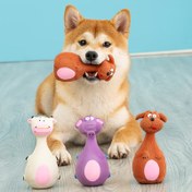 Resim Lateks Evcil Hayvan Köpeği Oyuncak, Hayvan Şekilli Sesli Isırık Oyuncak, Pilsiz, Tüm Irk Boyutları, Dayanıklı Köpek Oyuncak 