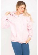 Resim Kadın Pembe 3 İplik İçi Şardonlu Sweatshirt 65n35310-pembe Pembe 