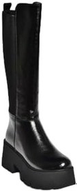 Resim fox SHOES R820060709 Kalın Tabanlı Arkası Lastik Detaylı Kadın Çizme 