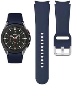 Resim Samsung Galaxy Watch 7 40 mm Kayış Orijinal Kavis Tasarımlı Silikon Kordon Lacivert 