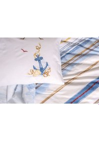 Resim Cotton Box Maritime Tek Kişilik Nevresim Takımı Moreno Mavi 