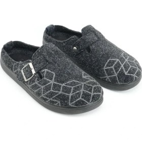 Resim Gezer 14622 Erkek Kışlık Keçe Ev Halı Terliği 