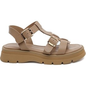 Resim Greyder 59031 Vizon Hakiki Deri Kadın Sandalet -911 Vizon 