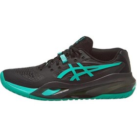Resim Asics Gel Resolution X Erkek Siyah Yeşil Tenis Ayakkabısı Siyah 