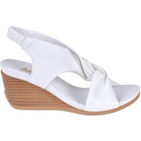Resim Pullman Dolgu Taban Kadın Sandalet Sms 1048 Beyaz Beyaz 