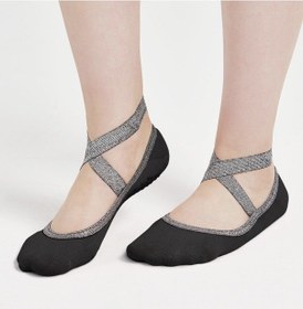 Resim Kaymaz Pilates Yoga Bale Ve Dans Çorabı Siyah 