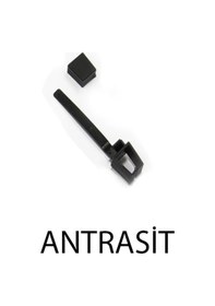 Resim Perdemix Rustik Perde Korniş Ray Kelepçesi Ve Kapak 6 Adet Antrasit 