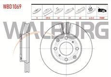 Resim HONDA CİVİC 92-01 ÖN FREN DİSKİ 240 MM (WALBURG) 