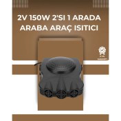 Resim 12V Araç Fanı & Isıtıcı | Ön Cam Buzu Çözücü, 360° Ayarlanabilir Başlık, Anında Sıcaklık 