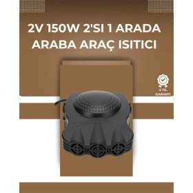 Resim 12V Araç Fanı & Isıtıcı | Ön Cam Buzu Çözücü, 360° Ayarlanabilir Başlık, Anında Sıcaklık 