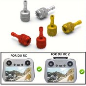 Resim JDI RC/RC2 Uyumlu Başparmak Roket Çubukları Çifti - DJI Mini 3 Pro/Mini 4 Pro/Air 3 için Kırmızı/Sarı Alüminyum Alaşım Yedek Kontrol Çubukları, Hafif ve Dayanıklı Aksesuarlar, Dokulu Tutuş Tasarımı | Hafif Joystick, Kumanda İçin Başparmak Çubukları 