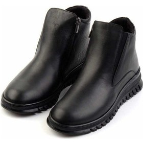 Resim Siyah Hakiki Deri Kadın Bot & Bootie K02465083003 Siyah 