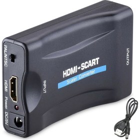 Resim Maxgo 2164 HDMI To Scart Av Video Dönüştürücü Adaptör Tüplü Tv Siyah Renkli Taşınabilir 
