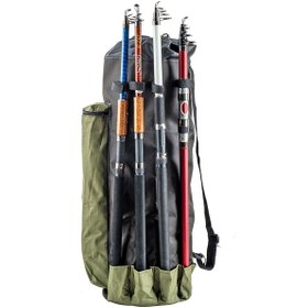 Resim Savex Euro Fish Kamış Çantası Boru Tipi Haki-siyah 80 Cm 38006 