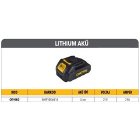 Resim chattel 21v Yedek Akü 2.0ah Li-ıon Cht-44m/2 Yedek Batarya Yedek Pil 