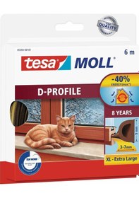 Resim Tesamoll D-profil Kapı Pencere İzolasyon Bandı, Kahverengi, 6m X 9mm X 7mm Diğer 