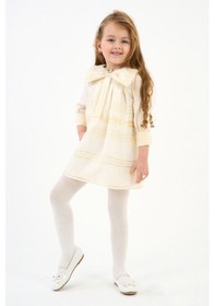 Resim Xo Kids Kız Çocuk Elbise 2-6 Yaş 9083 Ekru 