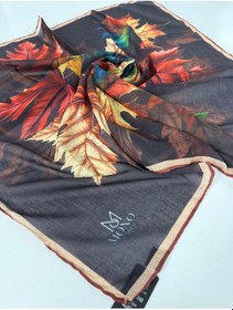 Resim Soft Pamuk Eşarp-06109 Siyah-kiremit 