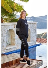 Resim Cossy By Aqua 24837 Kadın Eşofman Takım-siyah Siyah 