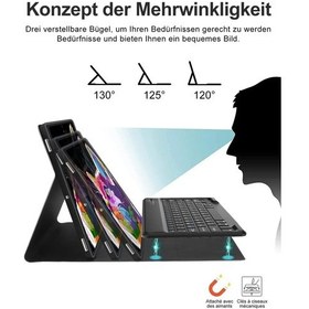 Resim Samsung Galaxy Uyumlu Tab S9 Fe Plus 12.4" Q Türkçe Klavyeli Kılıf Kalem Bölmeli Bluetooth Özellikli Stand Klavyeli Kılıf 