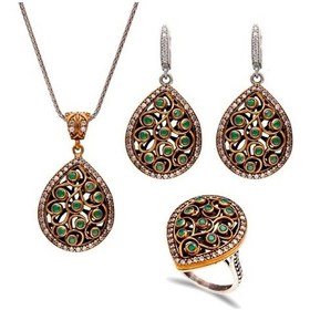 Resim Gümüş Otantik Doğa Motifli Set G38Tk Altınsepeti 