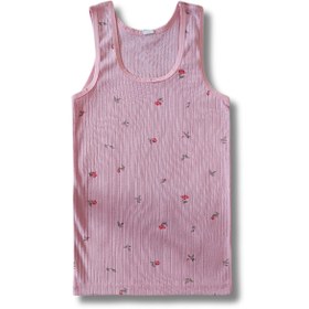 Resim Panfilia %100 Pamuk Kız Çocuk Çİçek Desenli Kalın Askılı Atlet 3'lü Set / 2-11 Yaş / Fanila / İç Giyim 