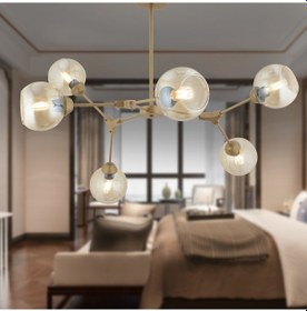 Resim Bürke 6lı Avize Eskitme Modern Koridor Yatak Odası Salon Avize Eskitme 