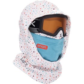 Resim Anon Youth Mfi Hooded Balaclava Face Mask Unisex Çocuk Beyaz Kar Maskesi 