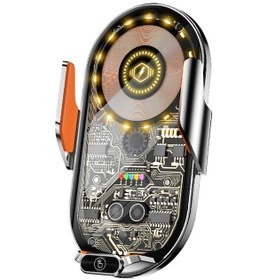 Resim Sones C13 Kablosuz Araç Şarj Cihazı 15w Araç Şarj İstasyonu Otomatik İndüksiyon Telefon Tutucu Braketi 