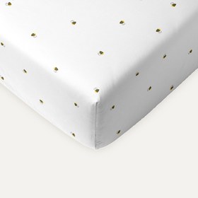 Resim Happy Bee %100 Organik Pamuk Bebek Lastikli Çarşaf Seti 70 x 140 cm 