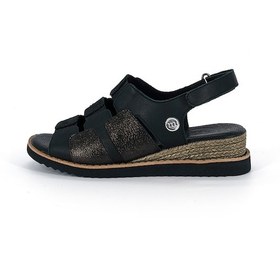Resim Mammamia D26ys-5035 Kadın Hakiki Deri Günlük Casual Sandalet Siyah 