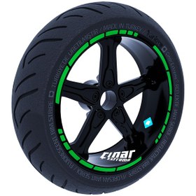 Resim Moto GP Stili Orman Yeşili Jant Şeridi Sticker Çınar Extreme 