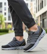 Resim LUTTOON Füme Gri Erkek Sneaker Günlük Spor Ayakkabısı Esnek Tabanlı Rahat Ergonomik Ortopedik 4138 