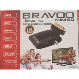 Resim Bravoo Mini SD Scartlı Uydu Alıcısı 