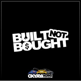 Resim OkyayWorks Built Not Sticker - Beyaz 