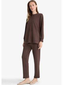 Resim Defacto Regular Fit Beli Lastikli Eşofman Altı E1954ax25aubn540 Kahve-bn540 