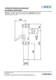 Resim Eca 102112006 Yüksek Basınçlı Otomatik Rezervuar Krom 