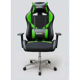 Resim Rebelx Oyuncu Koltuğu Basic Krom Ayak Yeşil Renk 