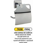 Resim Arı Metal Lüks Pirinç Wc Kağıtlık Kapaklı 