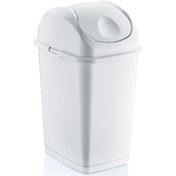 Resim 10 Lt Slim Plastik Çöp Kovası Beyaz 