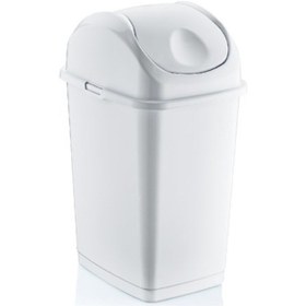 Resim 10 Lt Slim Plastik Çöp Kovası Beyaz 