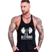 Resim Ghedto Be Strong Gym Fitness Tank Top Sporcu Atleti Siyah 