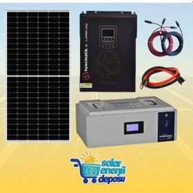 Resim Solar Enerji Deposu 2000w Lityum Güneş Enerjisi Paketi 